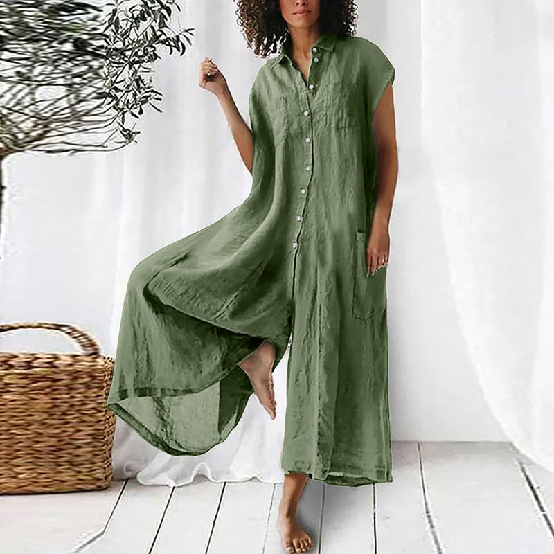 Valenzora | Super stylischer Leinen-Jumpsuit für Damen