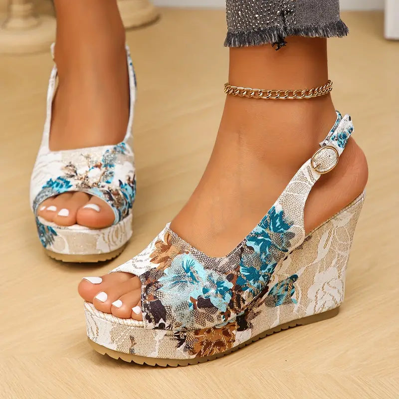 Valenzora | Vintage Blumen-Sandalen für Damen