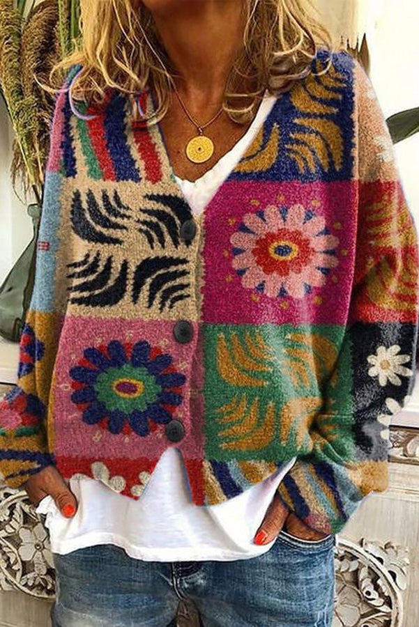 Valenzora | Bedruckte Boho-Weste im Vintage-Stil