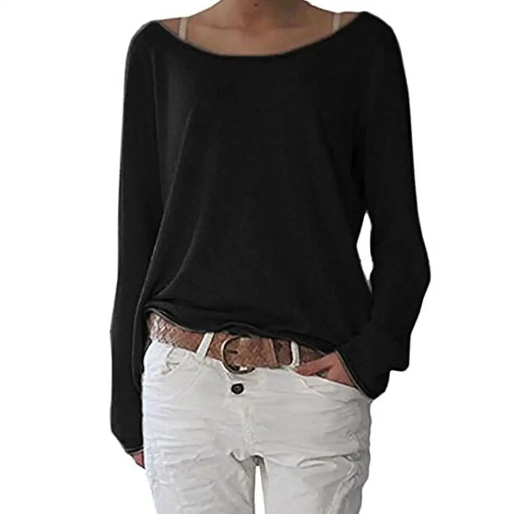 Valenzora | Loosely knitted women's long-sleeved shirt