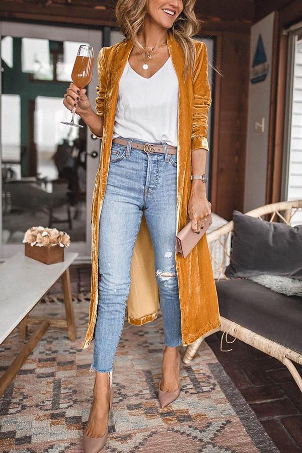 Velvet kimono jacket