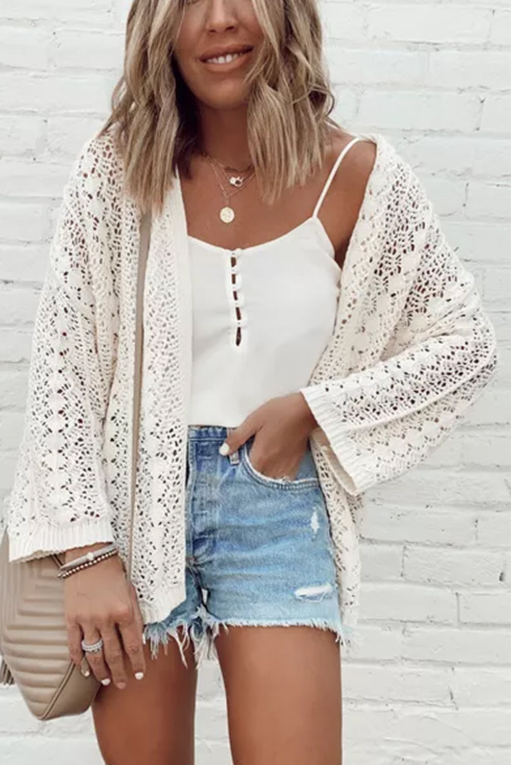 Valenzora | Strickjacke mit überschnittenen Schultern für Damen
