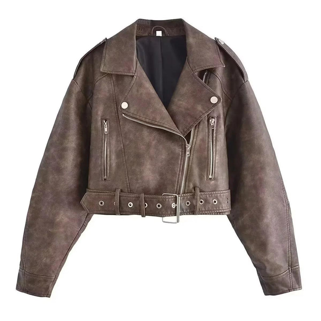 Valenzora | Washable, Gradient Leather Jacket for Women*