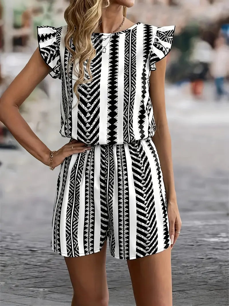 Valenzora | Trendy romper with flutter sleeves
