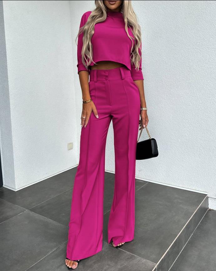 Valenzora Women's clothing set with three-quarter sleeves for fashionable casualness"