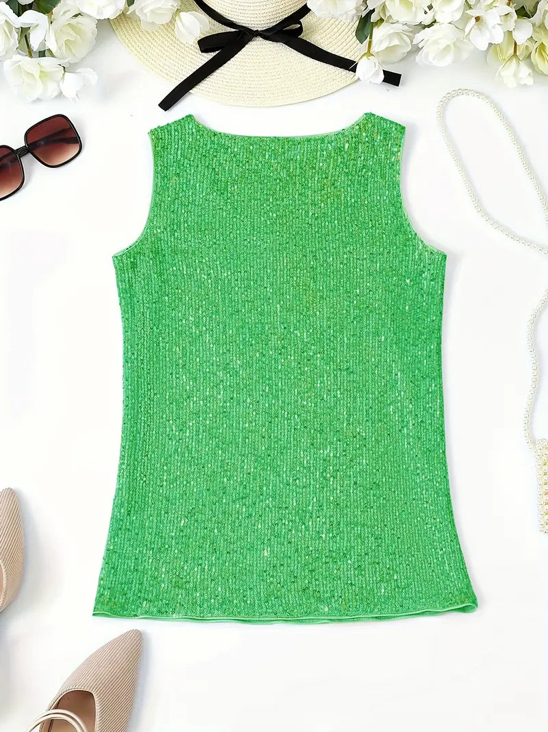Valenzora | Elegant sleeveless top with sequins