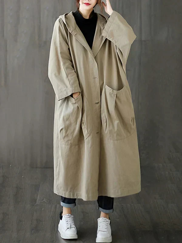 Valenzora | Langer wasserdichter Trenchcoat