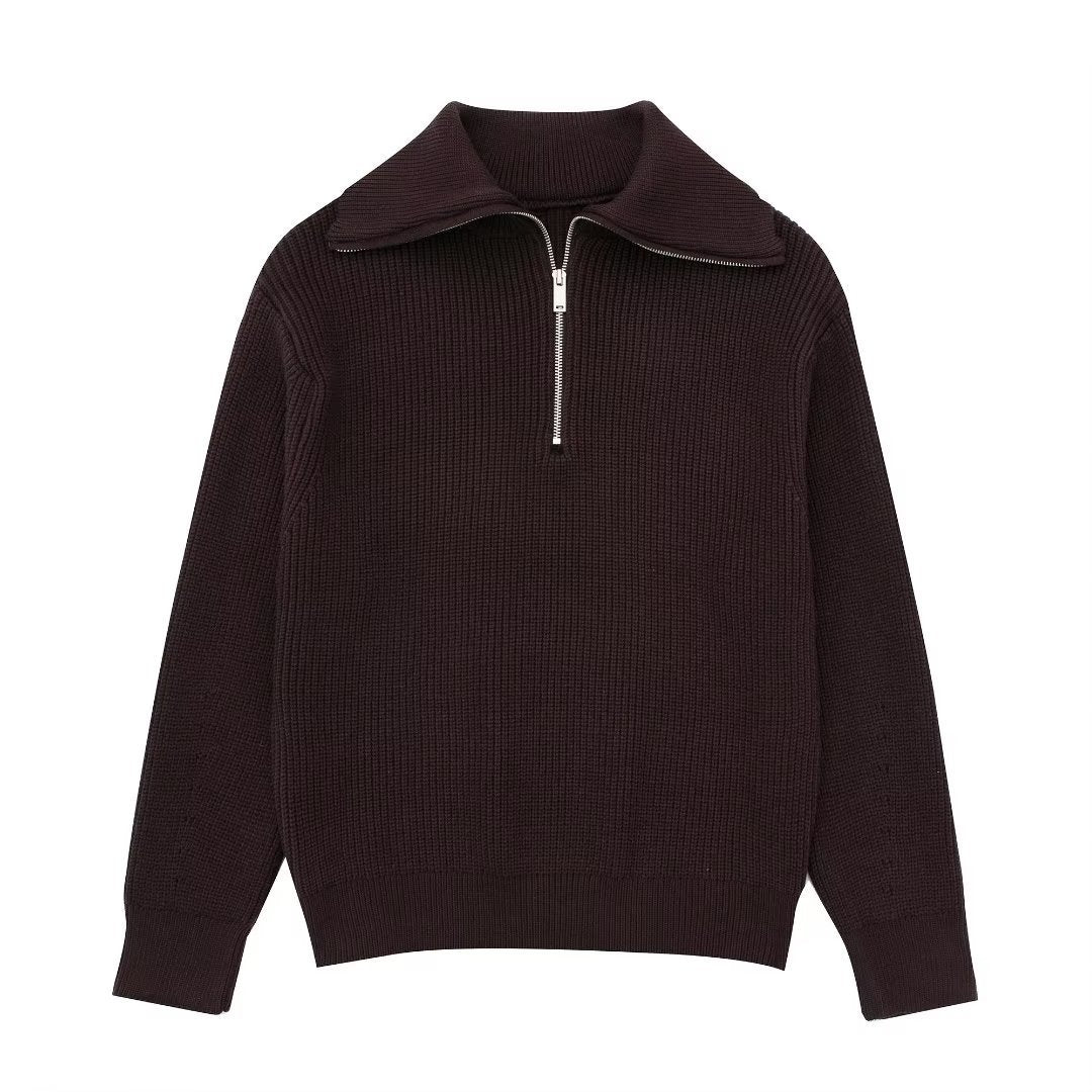 Valenzora | All Match Wollpullover mit offenem Kragen