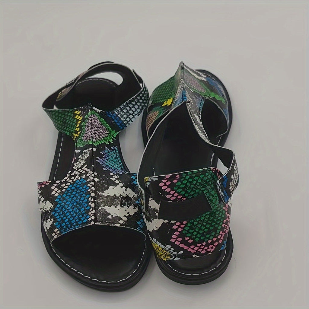 Valenzora | Sandalen mit Elastikriemen, leichte flache Sommerschuhe