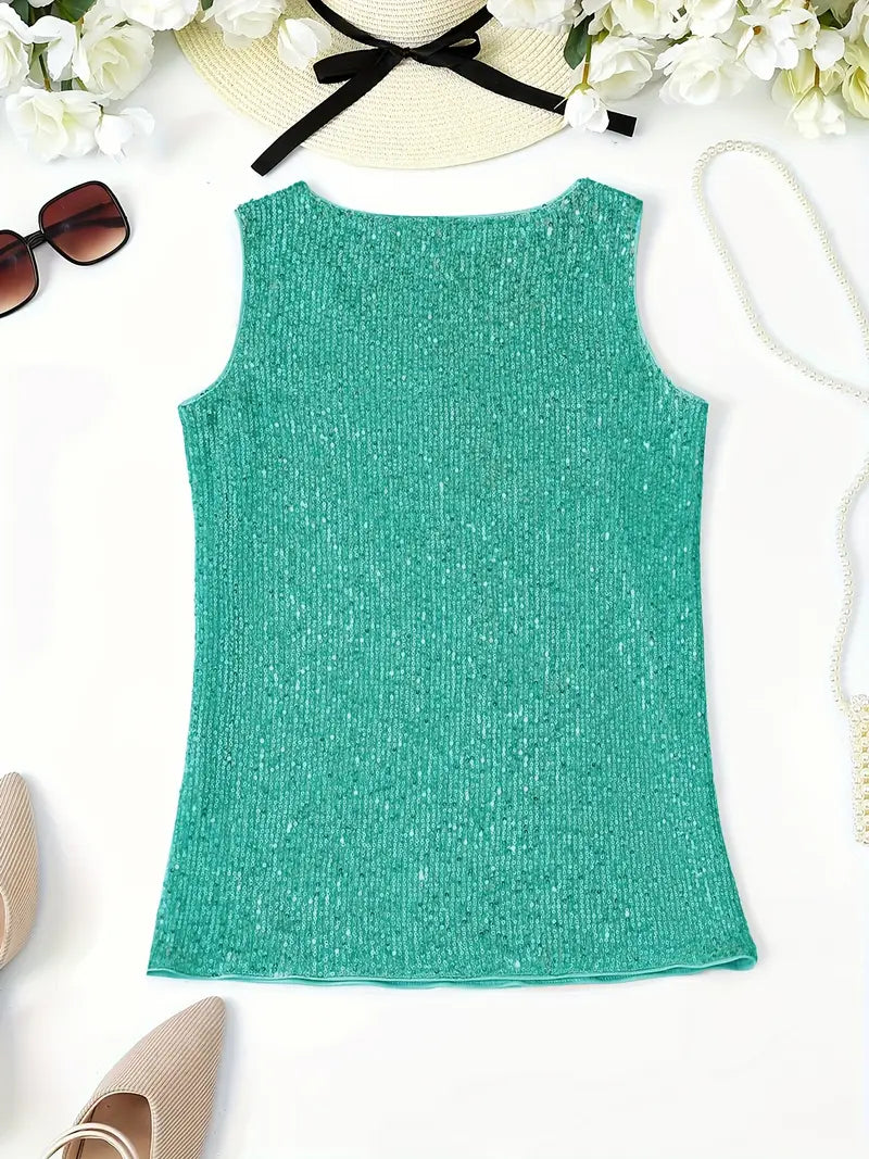 Valenzora | Elegant sleeveless top with sequins