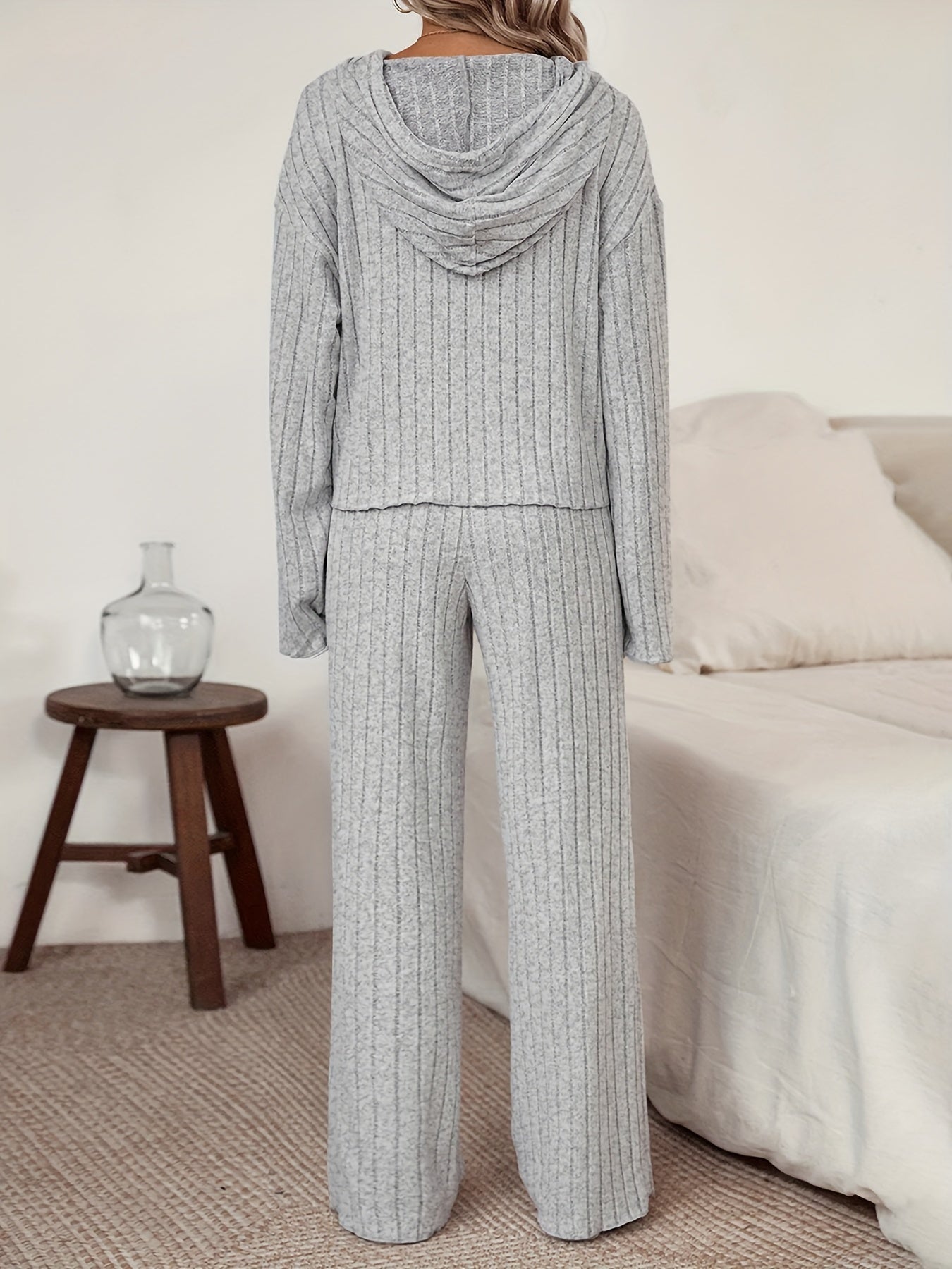 Valenzora | Women's Casual Solid Color Hoodie and