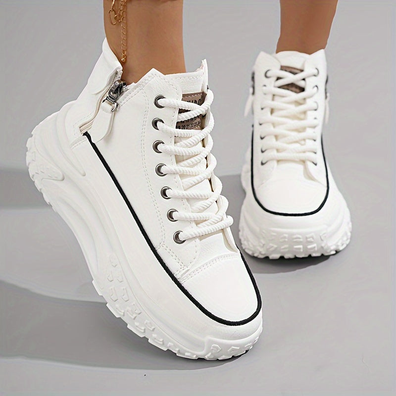 Valenzora | Lässige Plateau-Knöchelsneaker