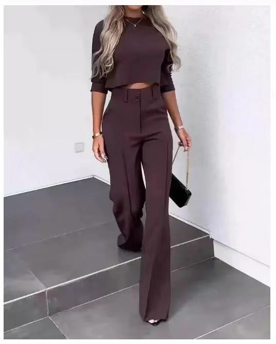 Valenzora Women's clothing set with three-quarter sleeves for fashionable casualness"