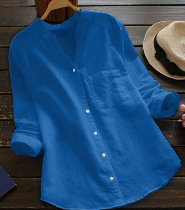 Valenzora | Casual, loose-fitting shirt made of linen-cotton blend