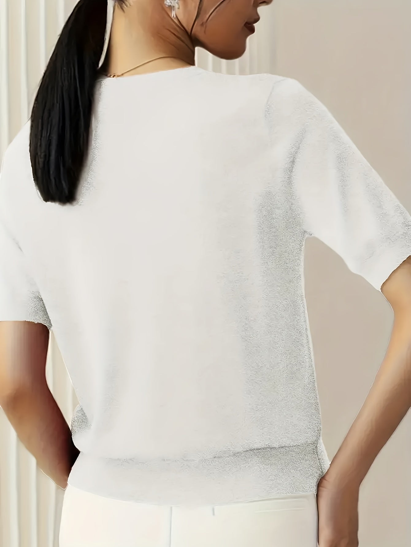 Valenzora | Strickshirt mit R-Ausschnitt