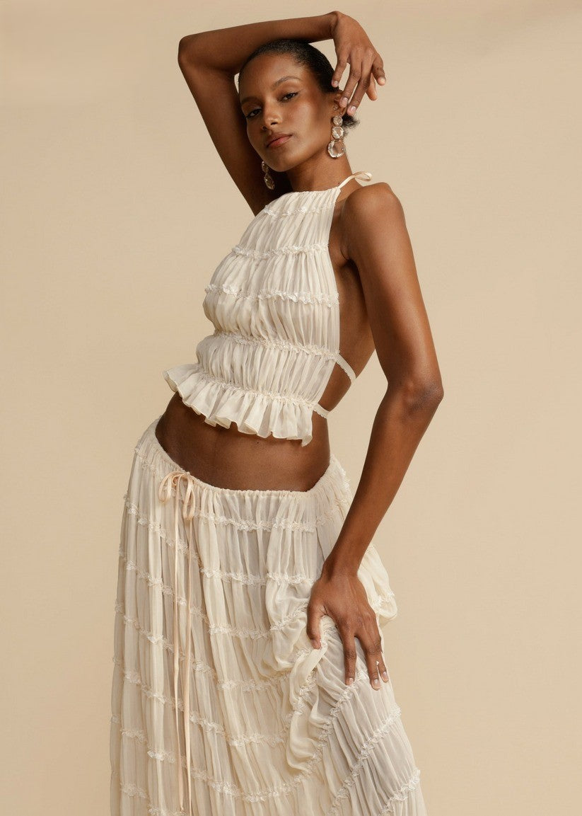 Valenzora | Choker top and skirt set