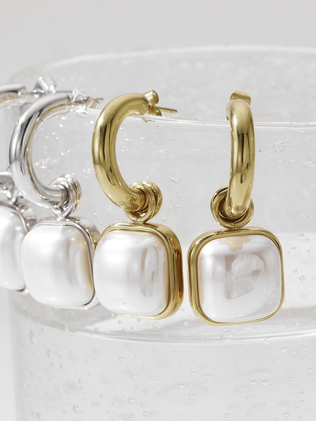 Valenzora | Pearl Square Earrings for Women