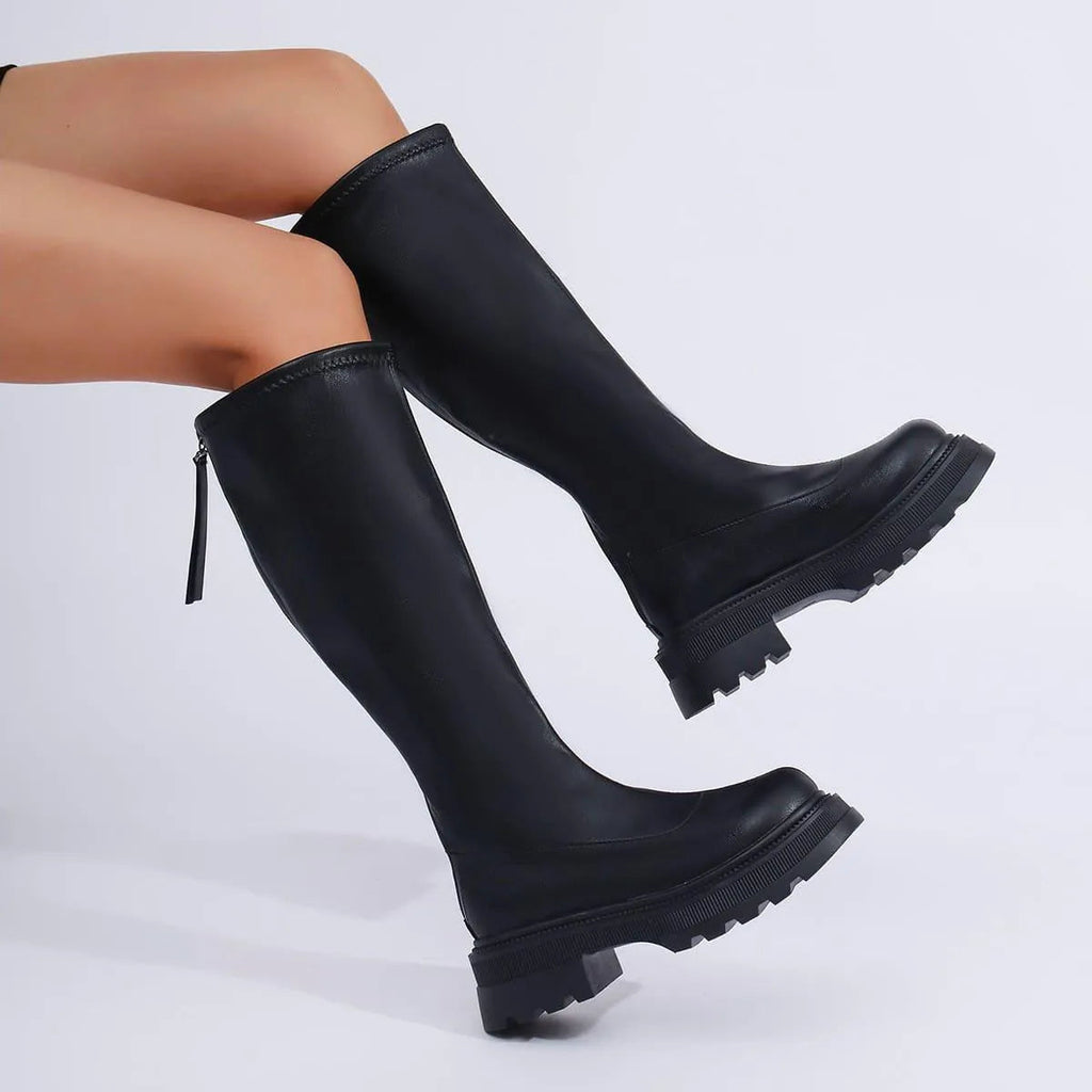 Valenzora | Long ladies lace-up boots casual