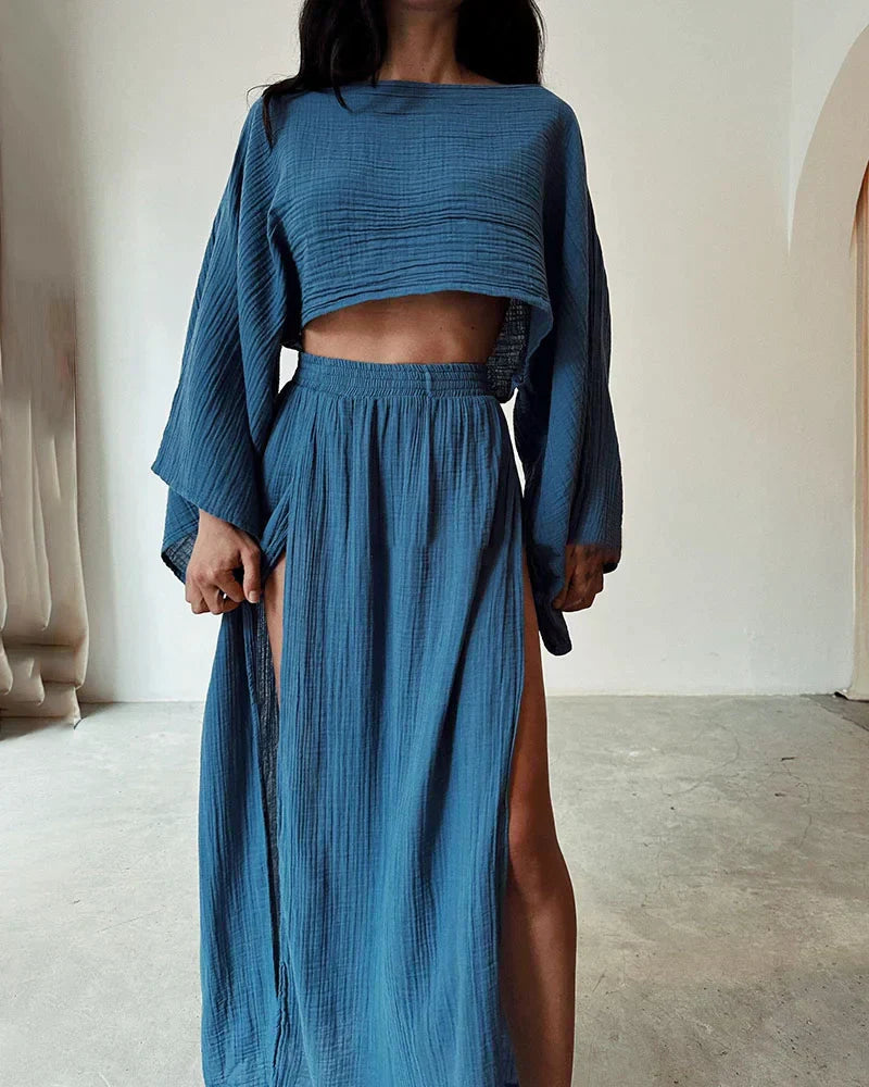 Valenzora | Elegant cotton two-piece set