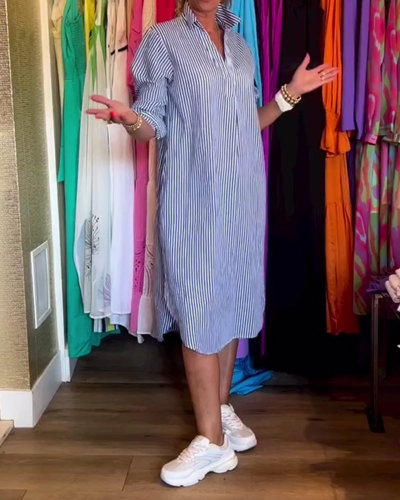 Valenzora | Striped shirt dress in a relaxed fit