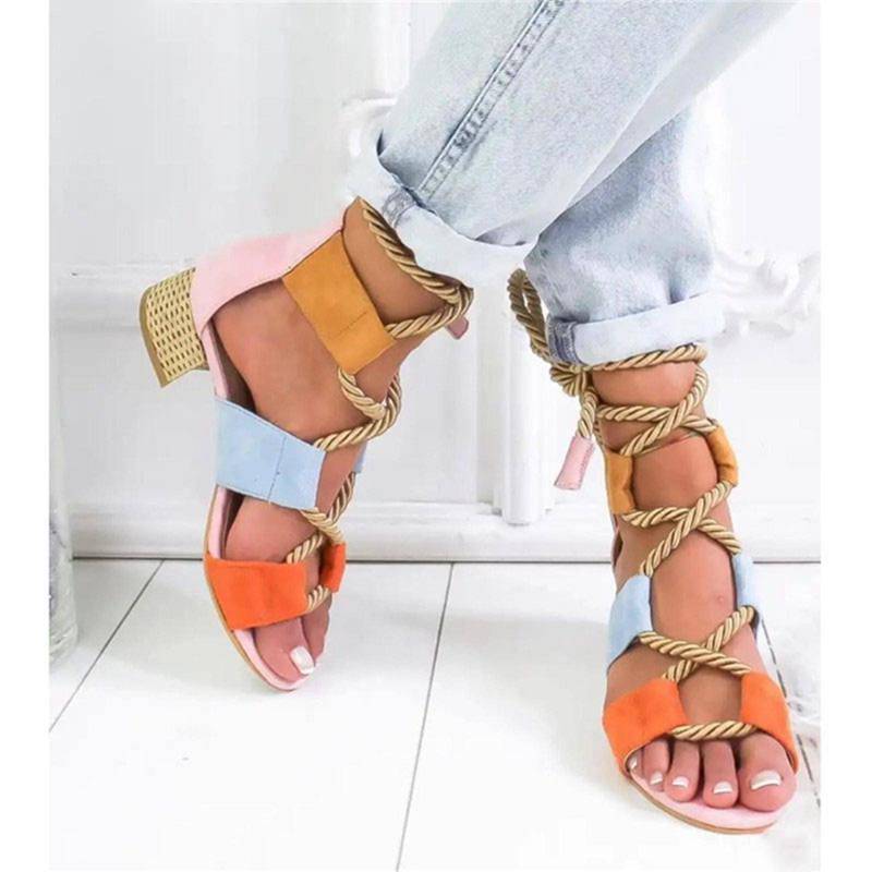 Valenzora | Gladiator-colored strappy heeled sandal