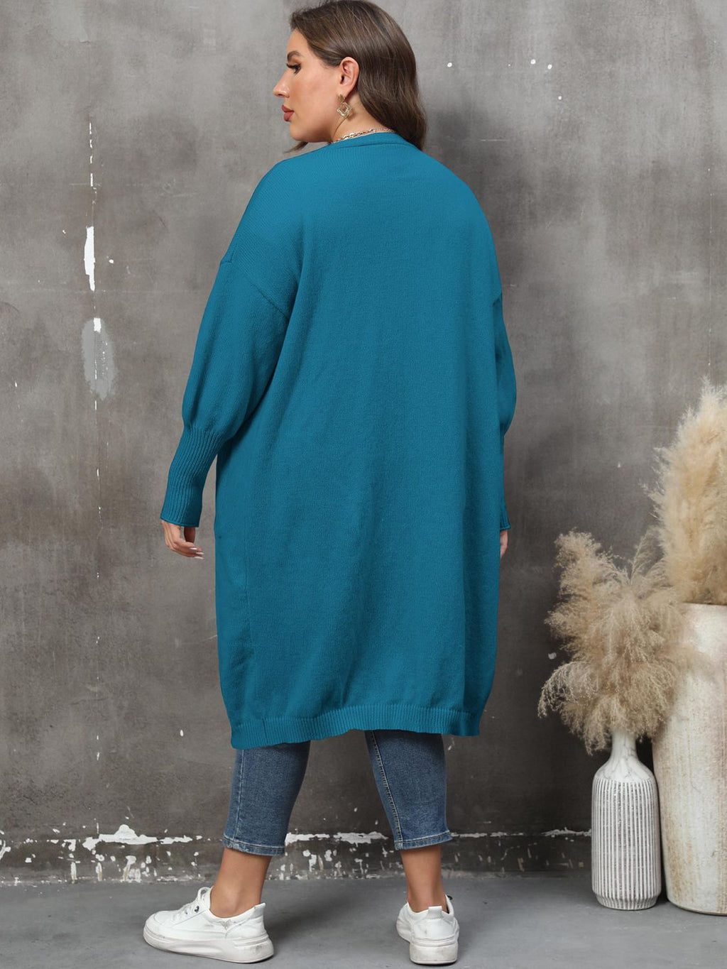 Valenzora | Plus Size Langarm-Cardigan mit Taschen