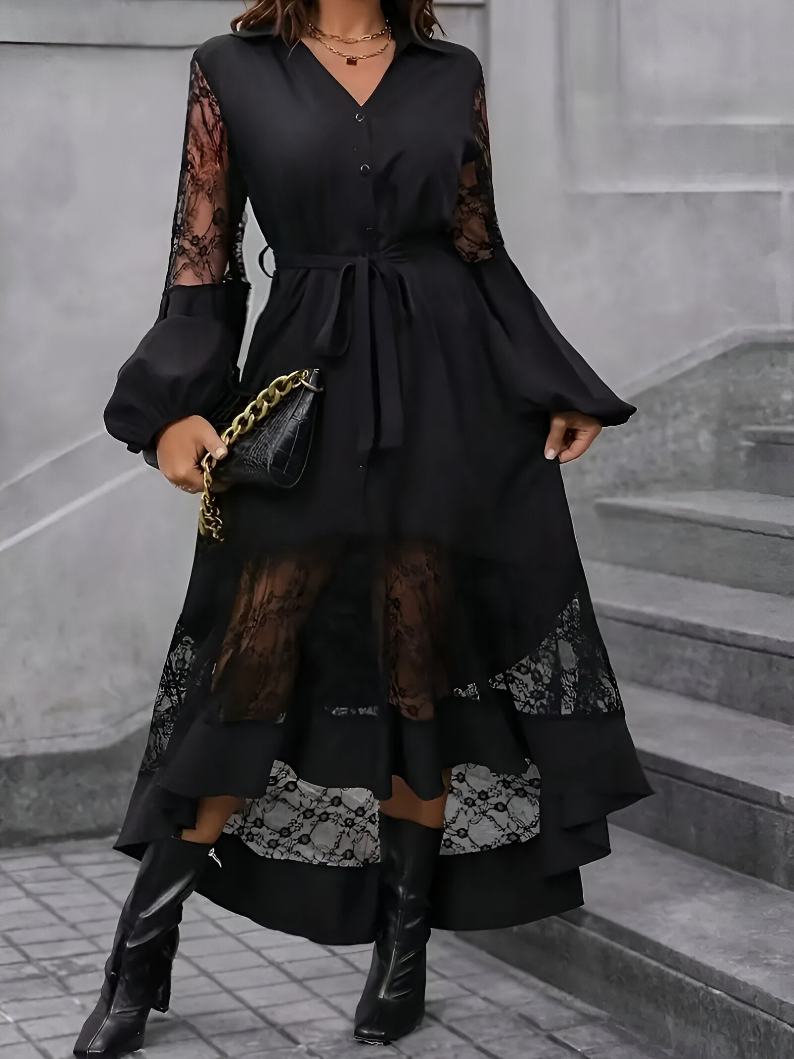 Valenzora | Elegantes Damenkleid mit V-Ausschnitt