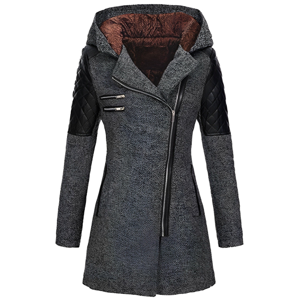 Valenzora | Winter Wool Trench Coat with Hood