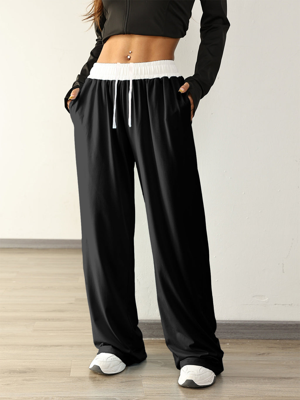 Valenzora | High Stretch Color Combination Trainingshose mit Taschen
