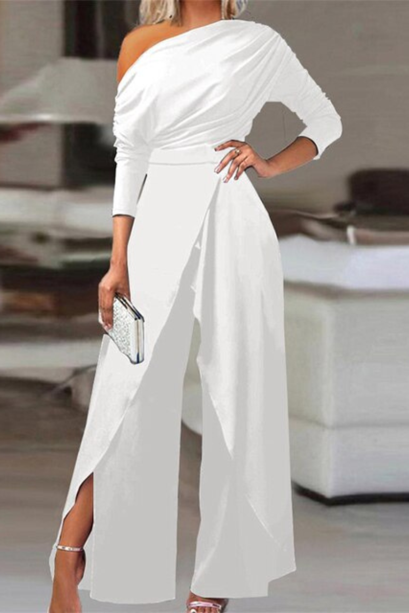 Valenzora | Damen Festlicher Jumpsuit Weiß