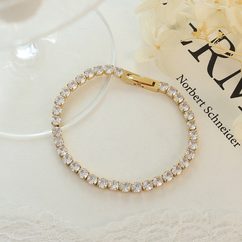Valenzora | Armband Bling-Kette Titanstahl Würfelkette