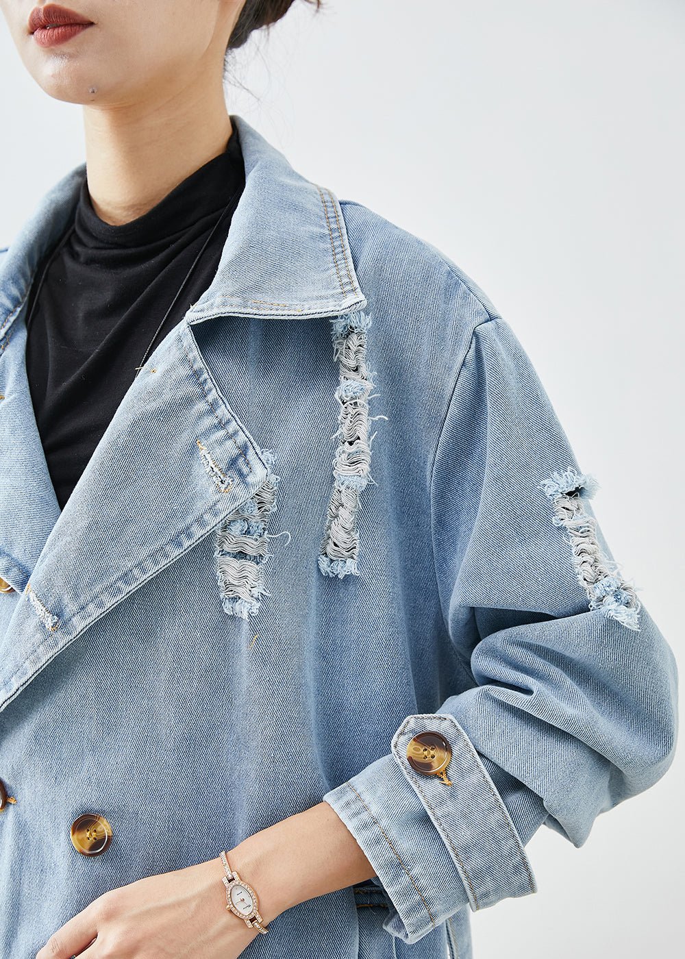 Valenzora | Feminine elegance in a women's denim coat - Winter season 2026
