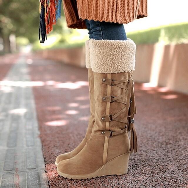 Valenzora - Stylish women's high snow boots with lace-up design