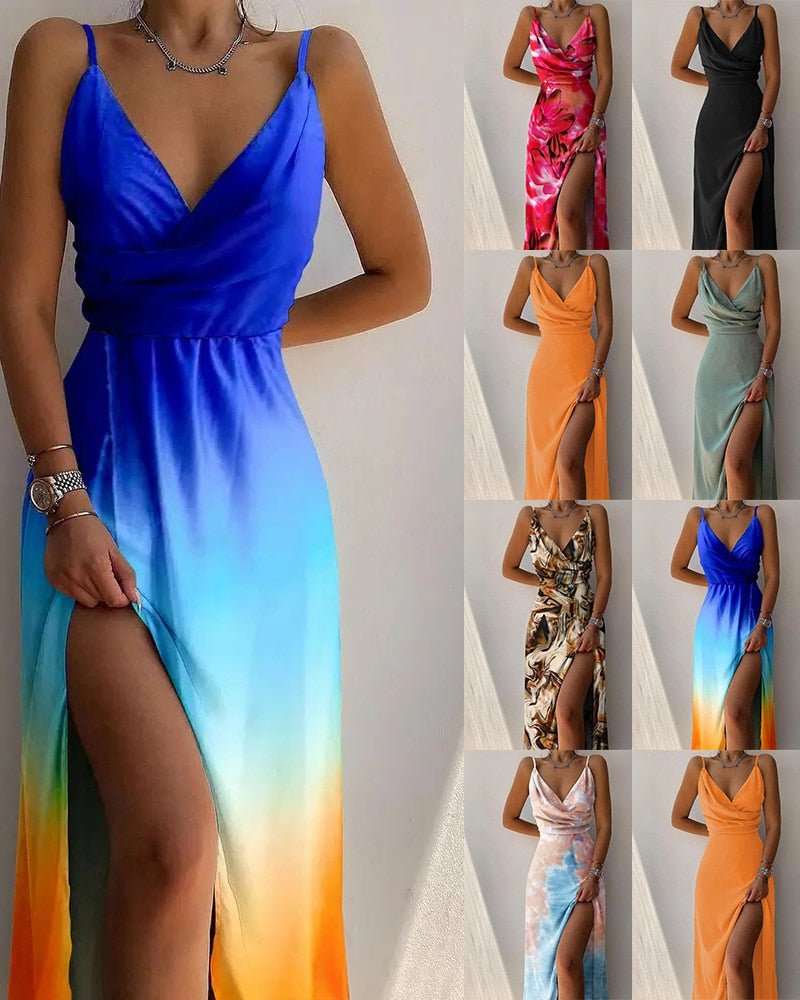 Valenzora | Maxi dress with tropical pattern