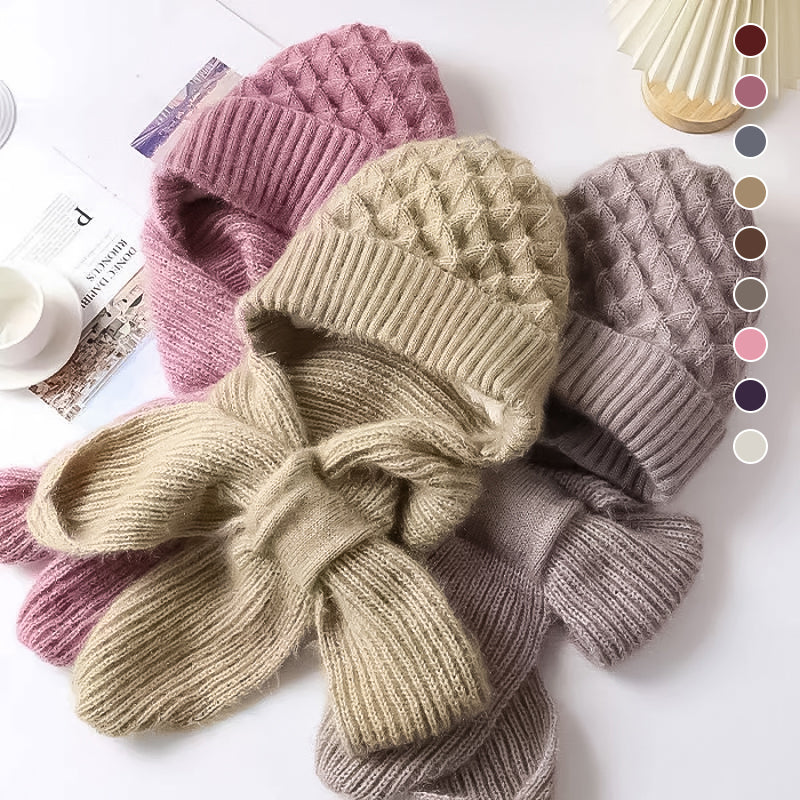 Valenzora | Hat and scarf set - warm women's winter accessories