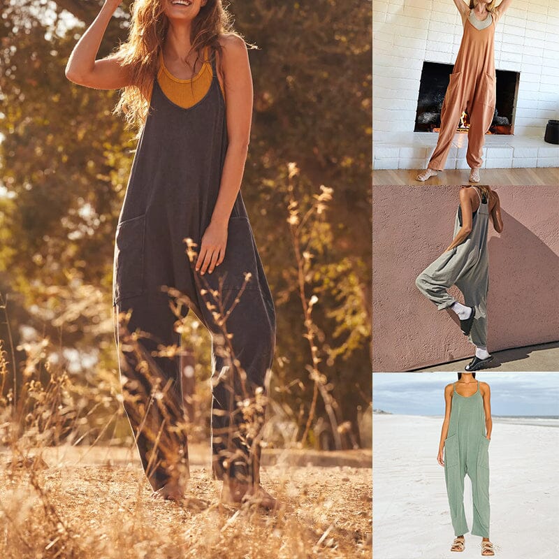 Valenzora | Loose Wide Leg Sleeveless Jumpsuit for Women