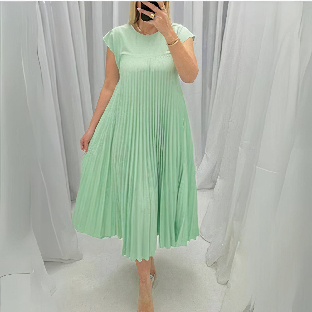 Valenzora | Elegantes, plissiertes Sommerkleid mit schmeichelhafter Passform