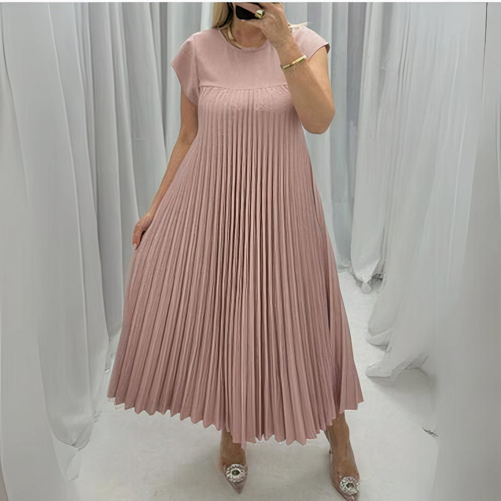 Valenzora | Elegantes, plissiertes Sommerkleid mit schmeichelhafter Passform