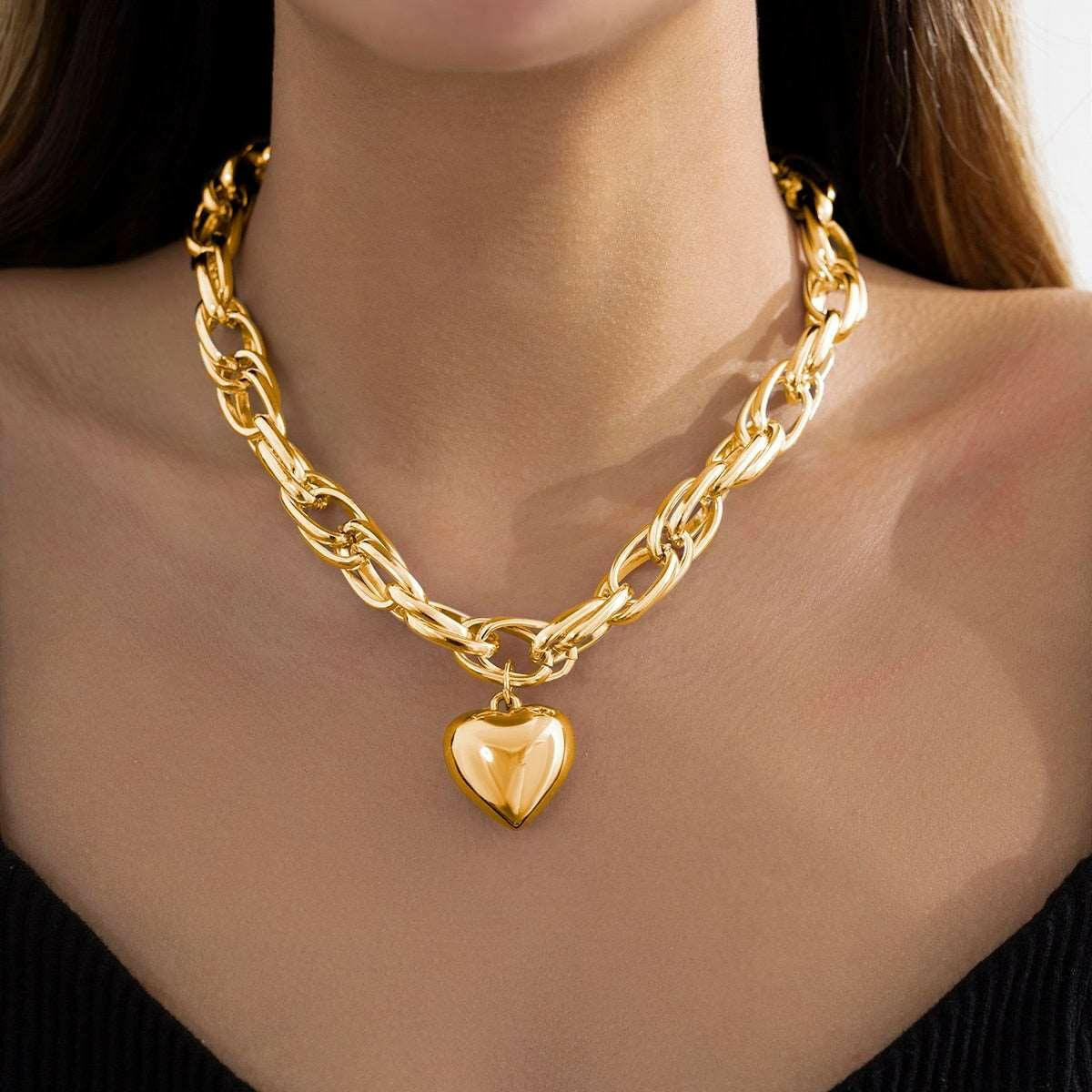 Valenzora | Goldener Herzanhänger-Halskette Zeitlose Eleganz mit modernem Touch