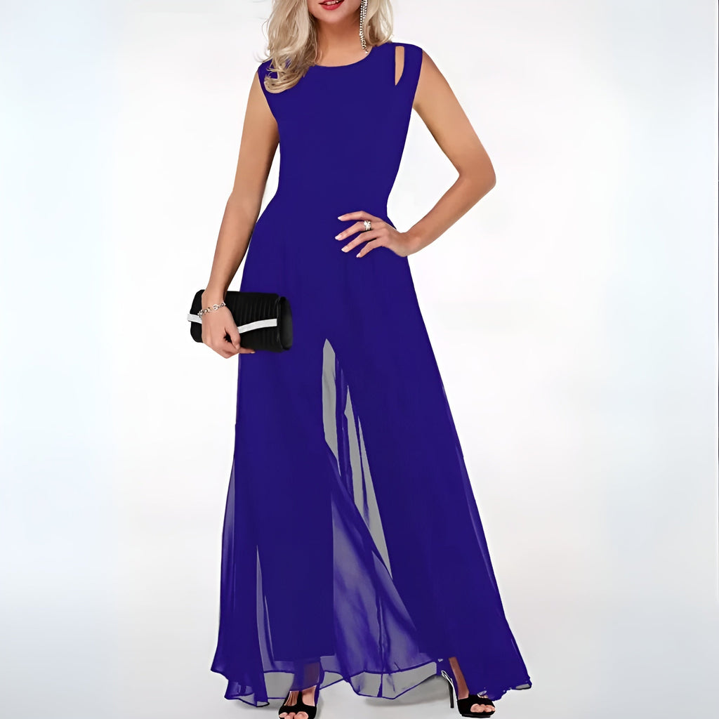 Valenzora | Jumpsuit - Chiffon - Sleeveless - Elegant style for special occasions