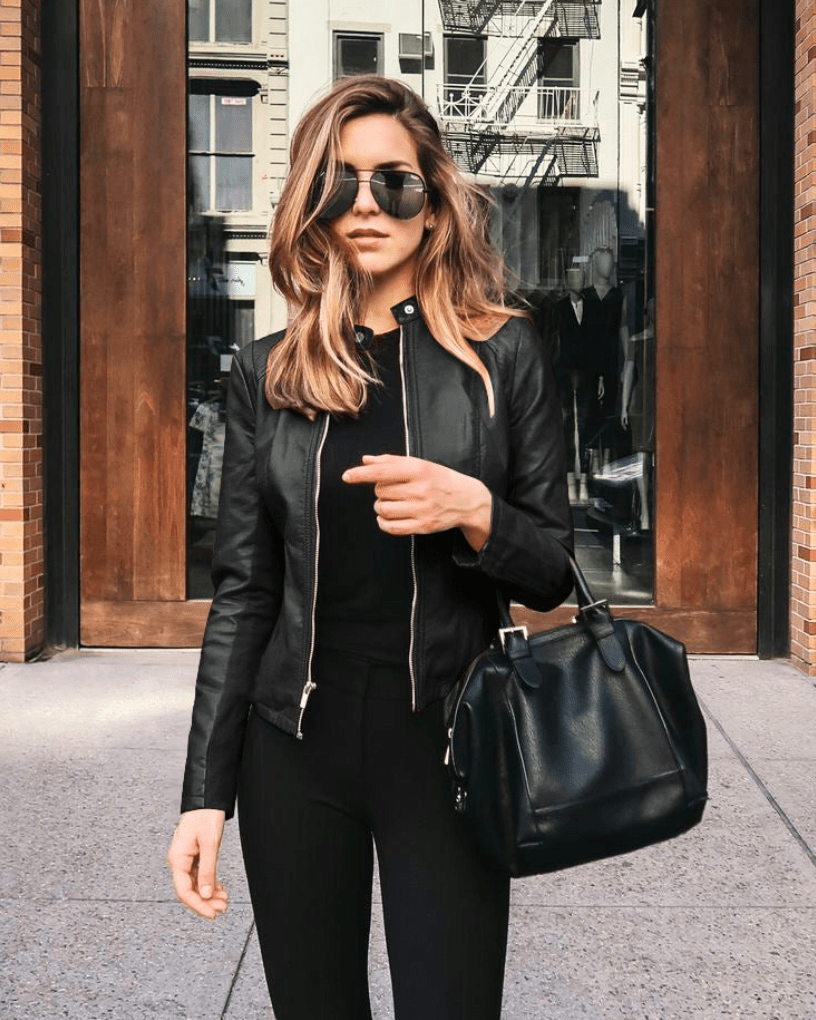 Valenzora | Damen Slim Fit Lederjacke, perfekt für den Herbst, trendy & lässig