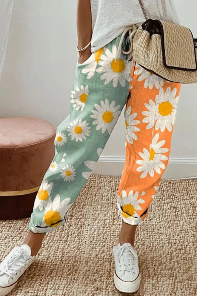 Valenzora | Casual Unique Printed Button Pocket Pants