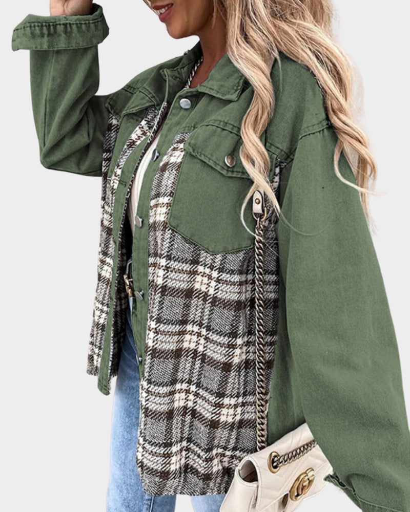 Valenzora | Retro denim jacket for women - Fashionable denim jacket