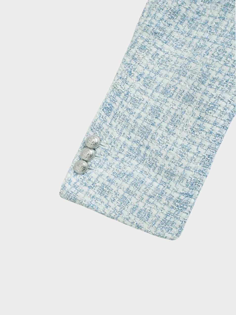 tailored women's blazer in light blue