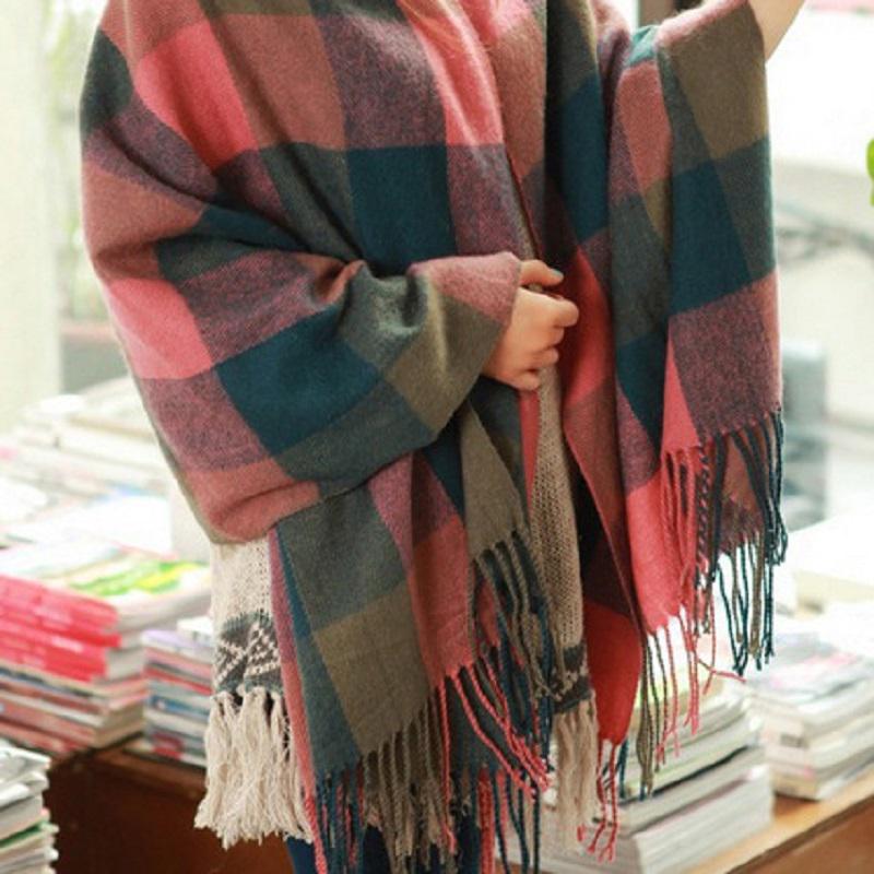 Valenzora | Scarf with cashmere feel & diamond pattern