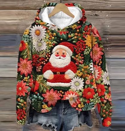 Santa Hoodie with print