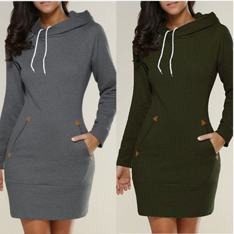 Hagia - Casual hoodie dress above the knee