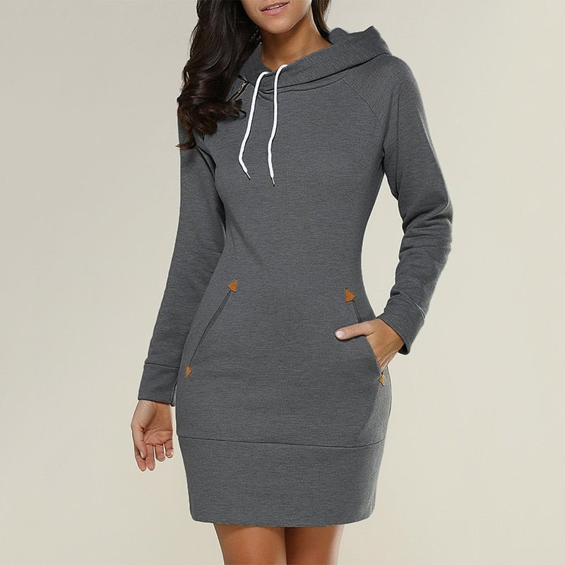 Hagia - Casual hoodie dress above the knee