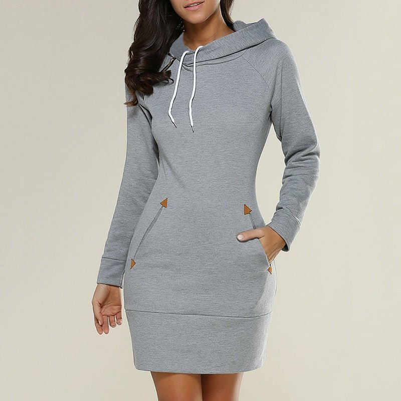 Hagia - Casual hoodie dress above the knee