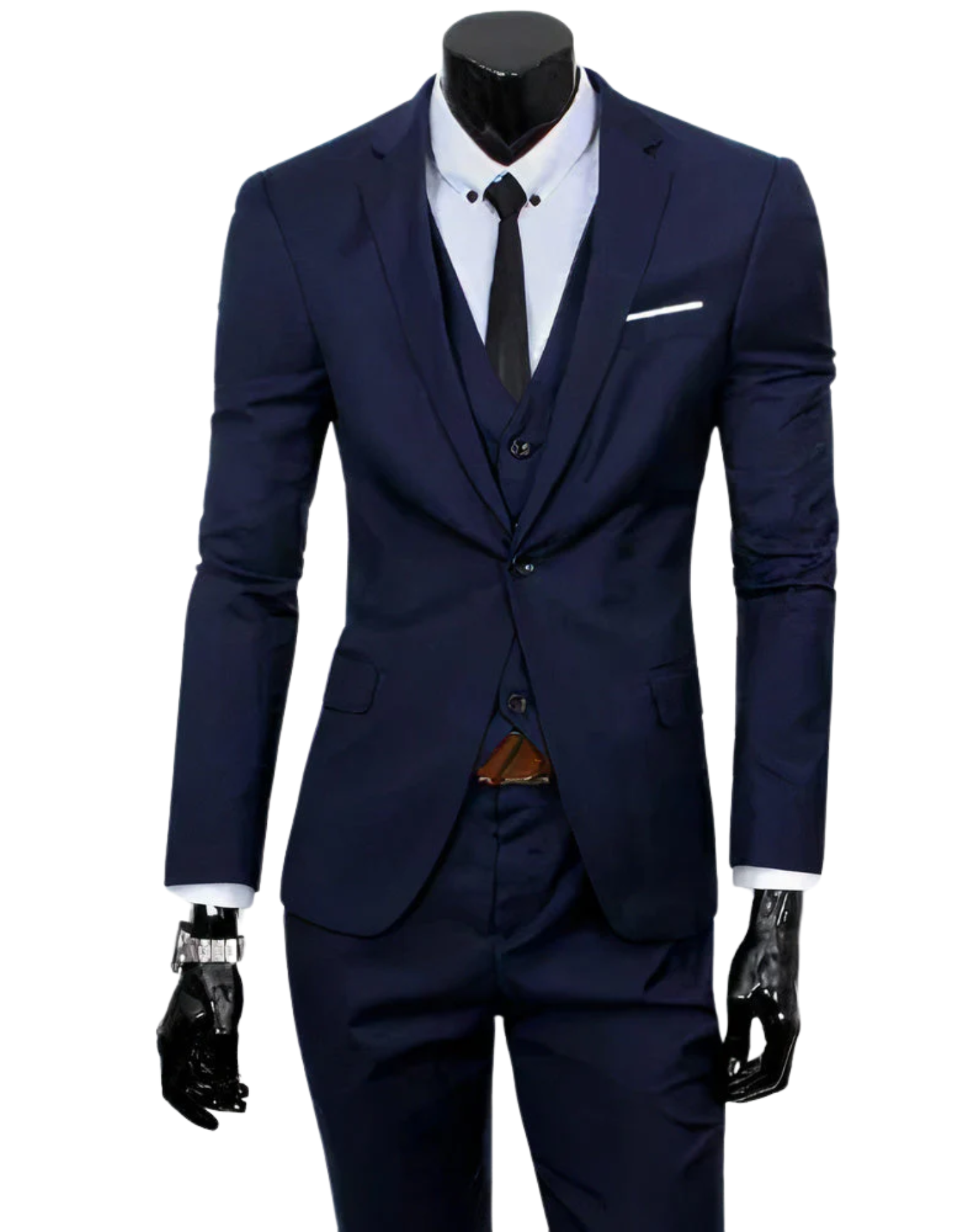 Valenzora | 3-piece suit with lapel collar, blazer, sleeveless vest and slim trousers